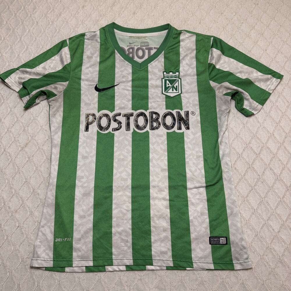 Nike Postobon Colombia Dri-Fit Atletico Nacional 2014/2015 Soccer Home Jersey L